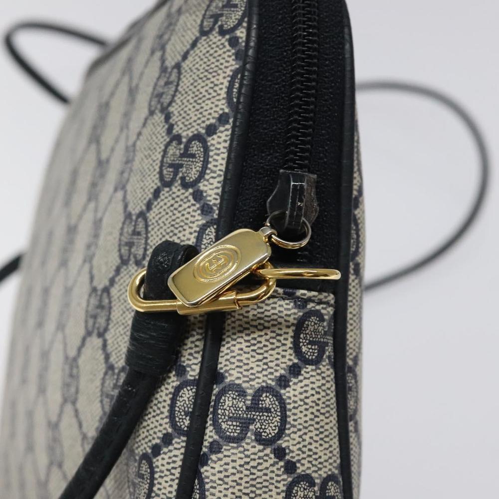GUCCI GG Supreme Shoulder Bag PVC Navy Gold 97 02 068 Auth 117580 - Picture 9 of 16